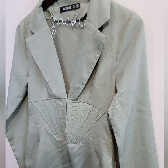 Misguided Green Blazer Dress Size 6 - Picture 2 of 11